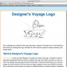 Designer’s Voyage HTML Web Page